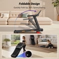 thumbnail image 2 of UMAY 16% Incline Folding Treadmill, 400 lbs Capacity, 3.0 HP Quiet Motor, 0.6-7.0 MPH, 3 LED Displays for Home, 2 of 7