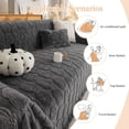 thumbnail image 6 of CJC Couch Cover for Pets, Sofa Slipcover for 2 Cushion Couch Sectional L Shape Sofa Cover, Dog & Kids Protective Throw Cover (Dark Gray, 71" x 118"), 6 of 13