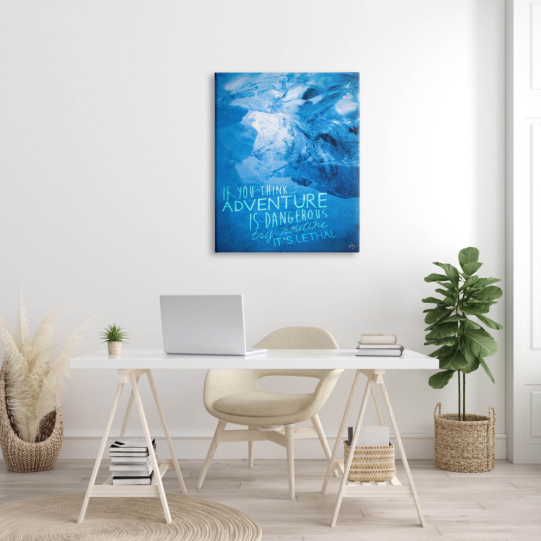 Stupell Industries Routine Is Lethal Phrase Graphic Art Gallery Wrapped Canvas Print Wall Art, Design by K. Kaufman