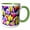 Green/White, variant on 3drose, Yellow and Pink Tulips Colorful Spring Art, 15oz Two-tone Black Mug