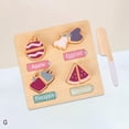thumbnail image 3 of Juguetes de madera para cortar frutas y verduras, rompecabezas de madera, juguetes Montessori para preescolar. G, 3 of 9