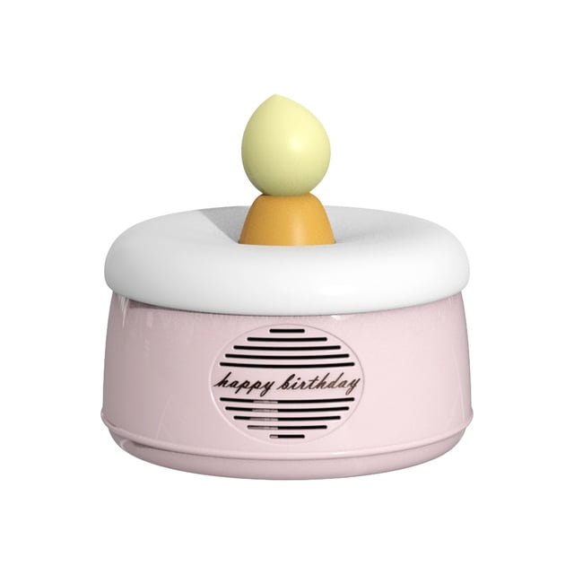 Altavoces Bluetooth Inalámbricos Altavoces Bluetooth Forma de Pastel de Cumpleaños con Luz Ambiental Altavoces Inalámbricos Recargables Decoración de Mesa Linda para Regalar Altavoces Bluetooth Portát