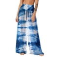 thumbnail image 2 of Hrsba Chiffon Wide Leg Long Pants For Women Bohemian Print Light Full Length Casual Trousers, 2 of 7