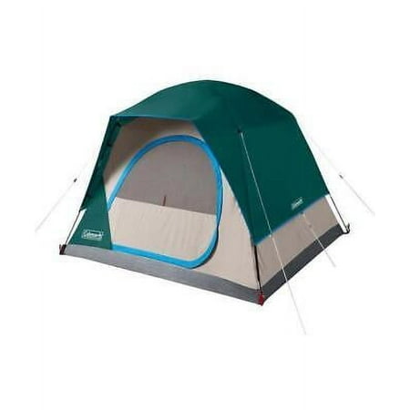 Coleman Fiberglass Skydome Rain Proof Camping Tent 5 W x 7 H x 4.6 L ft. for 4-Person