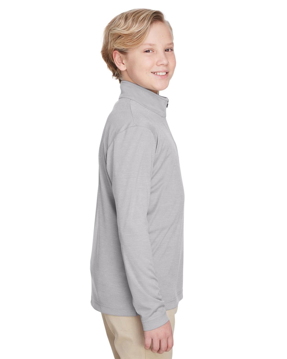 TT31HY TEAM 365 Youth Zone Sonic Heather Performance Quarter-Zip