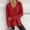 Red, variant on Waffle Knit Tops for Women Casual V Neck Long Sleeve Pullover Shirts Loose Fit Drop Shoulder Tunic Blouses Side Split Hem Fall Clothes Blue XXL