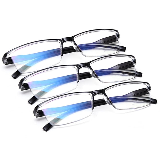 HBMYN 4Packs Resist Blue-Ray Resin Reading Glasses for Man/Woman, 3.75x, Value 4-Pack Set 3.75 reading glasses men