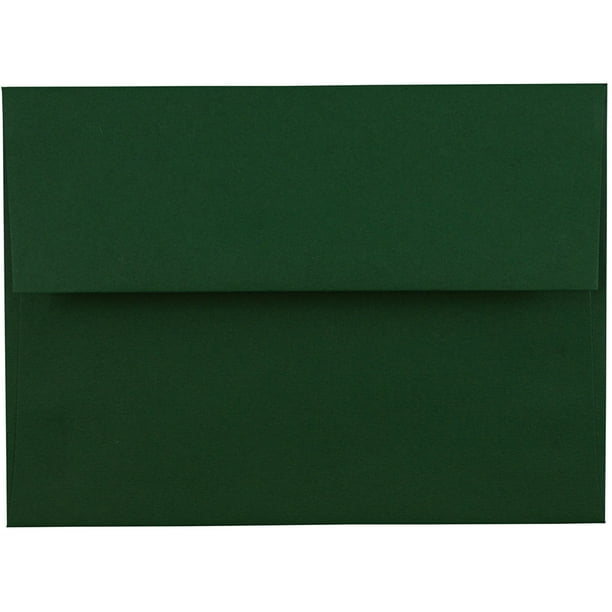 JAM A6 Envelopes, 4 3/4 x 6 1/2, Dark Green, 25/Pack