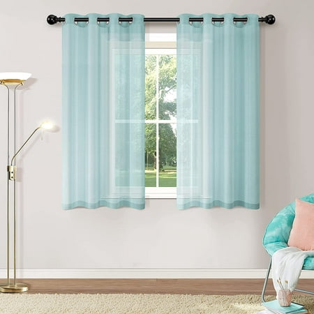 Netsenggrommet Sheer Curtains For, Light Filtering Semi Sheer Curtains