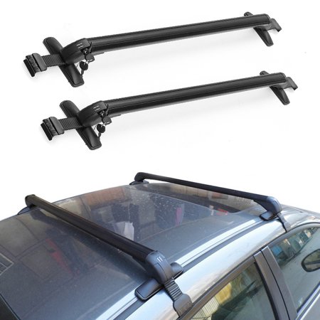Car Top Roof Rack - Aluminum Car Top Luggage Roof Rack Cross Bar Carrier Adjustable Window Frame