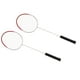 thumbnail image 3 of Dos juegos de raquetas de Bádminton de aleación de accesorios deportivos ultraligeros en rojo para el entrenamiento, 3 of 10