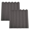 Seismic Audio 2 Pack of Charcoal 2 Inch Studio Acoustic Foam Sheets Sound Absorbing Dampening Tiles Charcoal - SA-FMDM2-Charcoal-2Pack