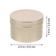 Voiceine 6pcs Round Shaped Aluminum Jars Empty DIY Candle Tea Tin