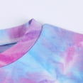 thumbnail image 6 of Xudanell Toddler Girl Summer Clothes Short Elastic Waist Pullover Tie Kids Tie-Dye Set Sleeve Set Toddler Girls Clothes Blue 2-3 Years, 6 of 9