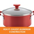 thumbnail image 5 of Rachael Ray 6-Quart Get Cooking! 6-Quart Aluminum Nonstick Stockpot, Red, 5 of 6