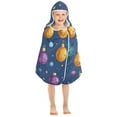 thumbnail image 7 of Colorful Christmas Ball Hooded Beach Towel Kids Bath Towels Quick Dry for Pool Swiming 50" x 23.5" Microfiber Soft Bathrobe, 7 of 7