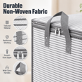 thumbnail image 6 of Heavy Duty Storage Bag Xxxl Jumbo, Reinforced Handle Clothes Organizer For Moving, Gray, 6 of 7