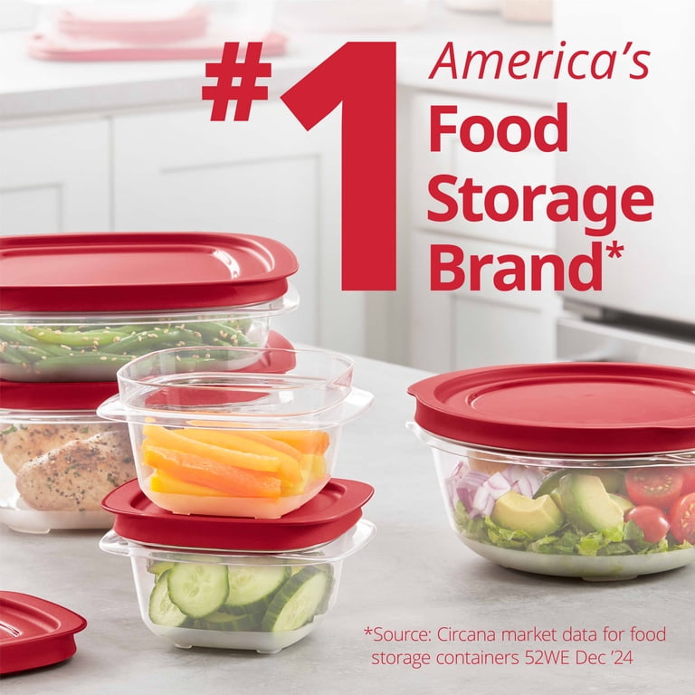 Rubbermaid 1.83-Cup EasyStore Square Containers, 2 Pack, Food