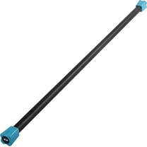 JFIT Weighted Workout Bar with Rubber Padding, 48”, 5 LB, Aqua/Black,20-7505