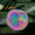 thumbnail image 4 of Reflective, Iridescent Soccer Ball, Size 5,Training And Match Ball, Glows At Night, A Popular Gift Choice., 4 of 6