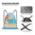 thumbnail image 3 of Kdxio Cute Dog In Bath Print Drawstring Backpack Bag,Waterproof Draw String Back Sack, Gym Drawstring Bags Swim Bag For Unisex, 3 of 5