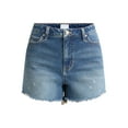thumbnail image 5 of Time and Tru Women's Destructed 4" Denim Short, sizes 2-20, 5 of 5