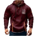 thumbnail image 3 of Styesk Sweatshirts for Men Men's Spring And Fall Printed Hooded Sweatshirt Zipper Multi-Pocket Pullover Sweatshirt, 3 of 3
