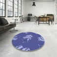 thumbnail image 4 of Ahgly Company Machine Washable Indoor Rectangle Transitional Light Slate Blue Area Rugs, 7' x 9', 4 of 7