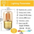 thumbnail image 5 of T28 E26 1W LED Night Lights Small Low Watt Vintage 10W Equivalent Light Bulb Ultra White Warm 2200K Decorative Lights Mini Edison LED Lamp Amber, 6-Pack, 5 of 6