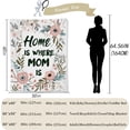 thumbnail image 3 of Happy Birthday Blanket Gifts for Mom, Soft Fuzzy Warm Lightweight Flannel Throw Blanket with Floral Frame & Butterfly, Ideal for Couch, Bed, Decor, Travel, Cozy Blankets for Women 60×50 in, 3 of 5
