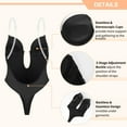 thumbnail image 6 of VASLANDA Women Plunging Deep V-Neck Strapless Backless Bodysuit Seamless Thong Full Body Shapewear for Wedding Party, 6 of 7