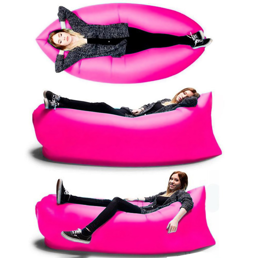 Inflatable LayAbout Lounger Convenient and Portable Compression Nylon