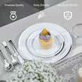 thumbnail image 4 of 600PCS Silver Disposable Plastic Plates, Silver Plastic Dinnerware Set Includes 100 Dinner Plates, Dessert Plate, Cups, Spoons, Forks, Knives for 100 Guests, Perfect for Party, Wedding, Birthday, 4 of 12
