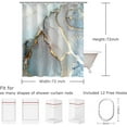 thumbnail image 2 of Marble Shower Curtain, Abstract Shower Curtains, Blue Ombre Shower Curtains Set with 12 Hooks, Decor Waterproof Bathroom Curtain, 72x72, 2 of 6