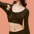 thumbnail image 2 of Women's Seamless Thermal Underwear Set Built-In Bra All Season Warm Base Layer Top and Pants Heat Tech Long Sleeve Outfit, 2 of 4