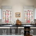thumbnail image 4 of Vintage Flower Print Kitchen Curtains 3-Piece Set Rod Pocket Farmhouse, 4 of 6