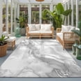 thumbnail image 3 of 3x5 Washable Area Rugs,Abstract Marble Texture Non-Slip Ultra Soft Rug Large Indoor Carpet,Modern Gray White Gradient Waves Floor Rugs for Home Living Room Bedroom Dining Room Office, 3 of 9