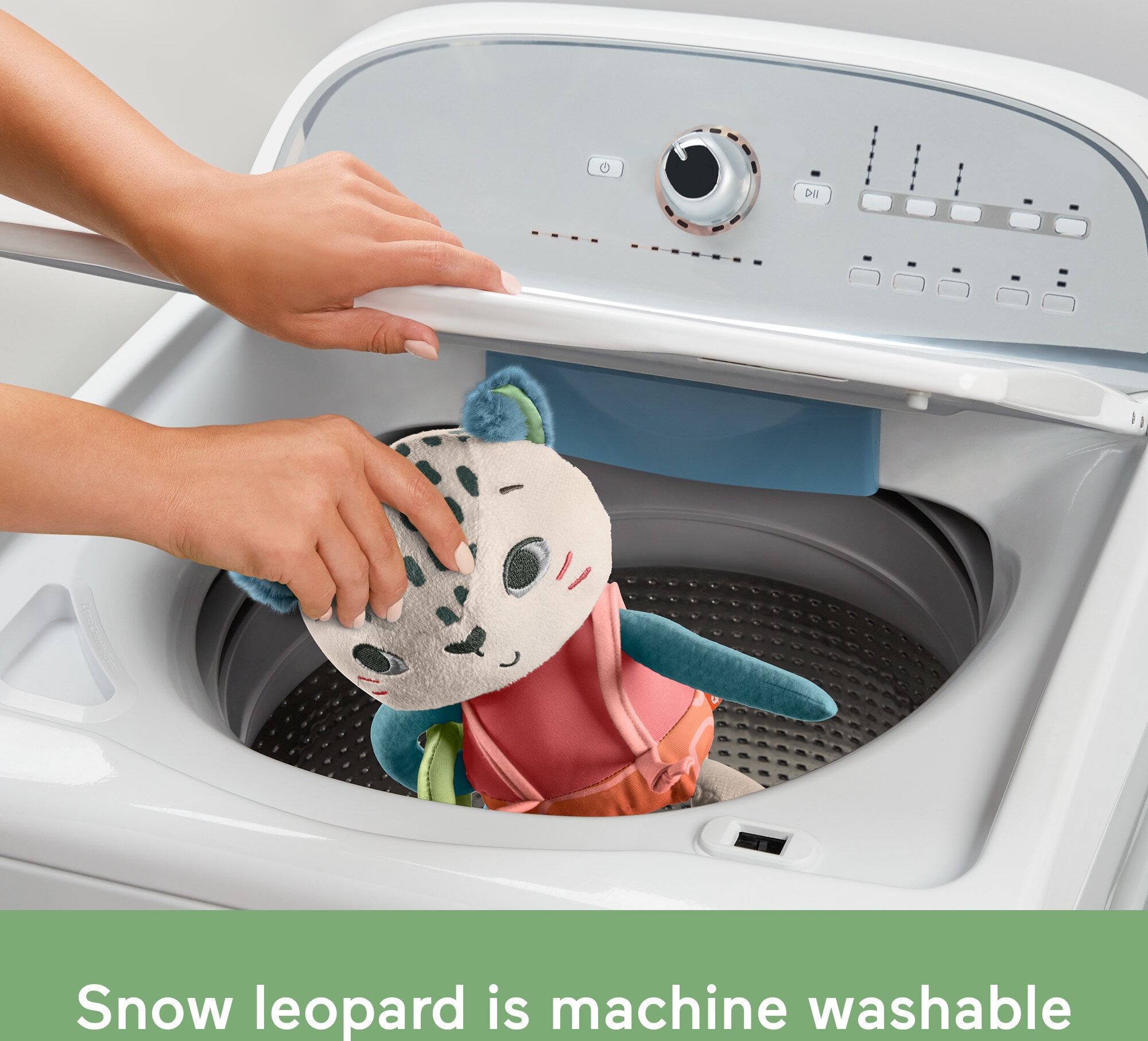 Fisher-Price Planet Friends Spotting Fun Snow Leopard Baby Sensory Toy for Newborns and Infant