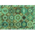 thumbnail image 1 of Ahgly Company Indoor Rectangle Oriental Turquoise Blue Modern Area Rugs, 7' x 10', 1 of 4