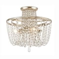 thumbnail image 4 of ARC-1900-SA-CL-MWP Crystorama Lighting Arcadia - 3 Light Flush Mount-Antique Silver Finish-Hand Cut Crystal Type, 4 of 6