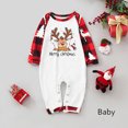 thumbnail image 2 of Odeerbi Christmas Pajamas for Family Holiday Long Sleeve Family Christmas Pajamas Matching Sets Infant Christmas Plaid Printed Blouse Tops + Pants Sleepwear Family Matching PJs Set Red, 2 of 6
