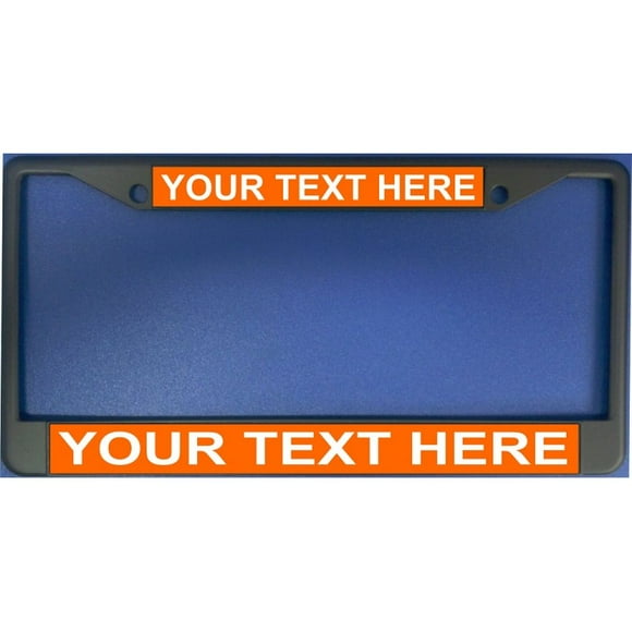 Custom Personalized Orange Background Black Frame