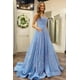 thumbnail image 3 of Vestido de fiesta Miao Duo con purpurina y lentejuelas en forma de A, azul real, 3 of 7
