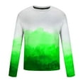 thumbnail image 3 of Hipattires Mens Big and Tall T-Shirts Pullover Lightweight Workwear Long Sleeve Gradient Print Crew Neck Spring/Winter Shirts for Men, 3 of 4