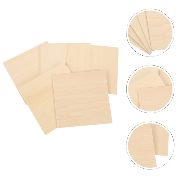 HOMEMAXS Basswood Sheets for DIY Crafts with Smooth Surface and Selected Material 5 Pieces 3mm Thickness