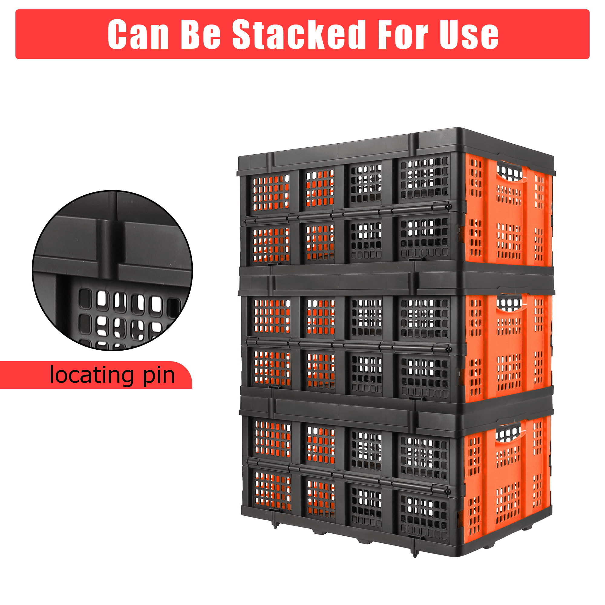 Heavy-Duty Collapsible Milk Crate with Handles – Image 5