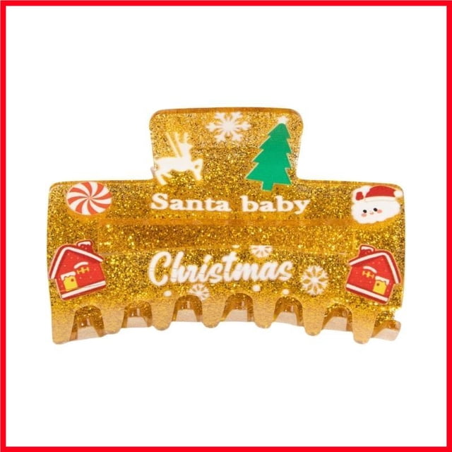 F3MF Pince à Cheveux de Noël Grande Queue de Cheval Attrape-Père Barrettes Forte Tenue