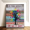 thumbnail image 6 of Inspirational Wall Art Office Motto Decor Quotes Colorful Tree Signs Pictures Wonderful Linen Painting Motivational Wall Decals for Home Office Room Decor Framed Canvas Prints 12x16 inches, 6 of 6