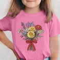 thumbnail image 2 of Zpanxa T-Shirts d'Été pour Filles Imprimé de la Fête de l'Indépendance Col Rond Manches Courtes Haut Polyester Spandex 10-11 Ans, 2 of 6