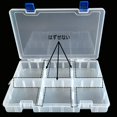 thumbnail image 5 of Caja de almacenamiento de plástico Joyero Casillero de almacenamiento Caja de almacenamiento de plástico ajustable Caja de plástico pequeña multipropósito (34 compartimentos x 2, transparente) esquí esquí Gafas de esquí, 5 of 5